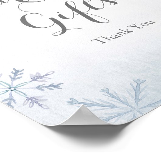 Wintersnowflakes, Kaarten en cadeaubord Poster (Hoek)