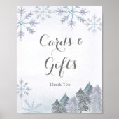 Wintersnowflakes, Kaarten en cadeaubord Poster (Voorkant)