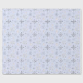 Wintersnowflakes kerstpapier cadeaupapier (Vlak)