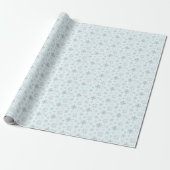 Wintersnowflakes kerstpapier cadeaupapier (Uitgerold)