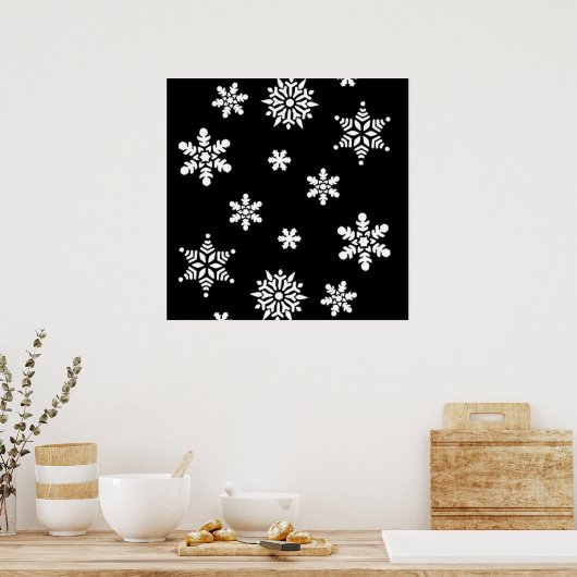 WINTERSNOWFLAKES POSTER (Keuken)