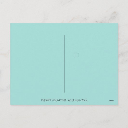 WINTERSNOWSHOES EN KOOPPINKFLAMINGO TREKKEN FEESTDAGENKAART (Achterkant)