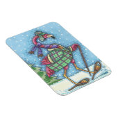 WINTERSNOWSHOES PINK FLAMINGO MAGNET MAGNEET (Rechterzijde)