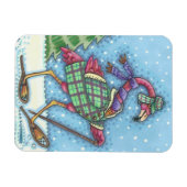 WINTERSNOWSHOES PINK FLAMINGO MAGNET MAGNEET (Horizontaal)
