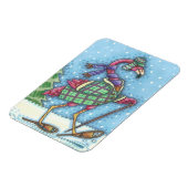 WINTERSNOWSHOES PINK FLAMINGO MAGNET MAGNEET (Linkerzijde)