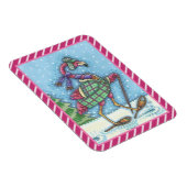 WINTERSNOWSHOES PINK FLAMINGO MAGNET MAGNEET (Rechterzijde)