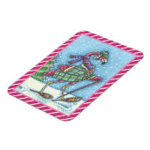 WINTERSNOWSHOES PINK FLAMINGO MAGNET MAGNEET (Linkerzijde)