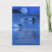Wintersolstice Blessings Poem met Zee Dolphins Kaart (Voorkant)