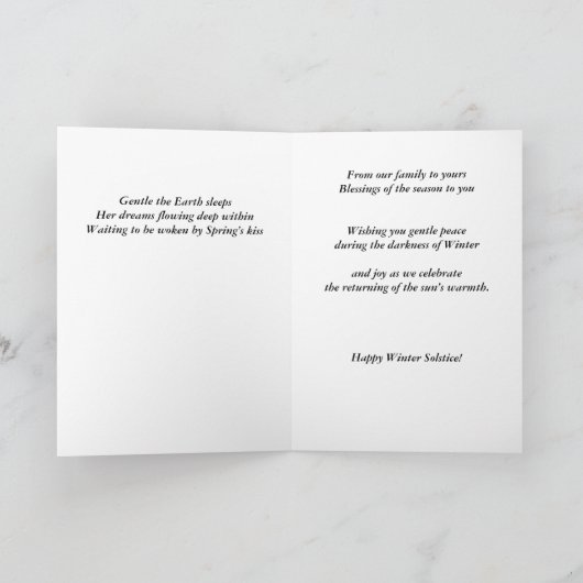 Wintersolstice-Kaarten Feestdagen Kaart (Binnen)