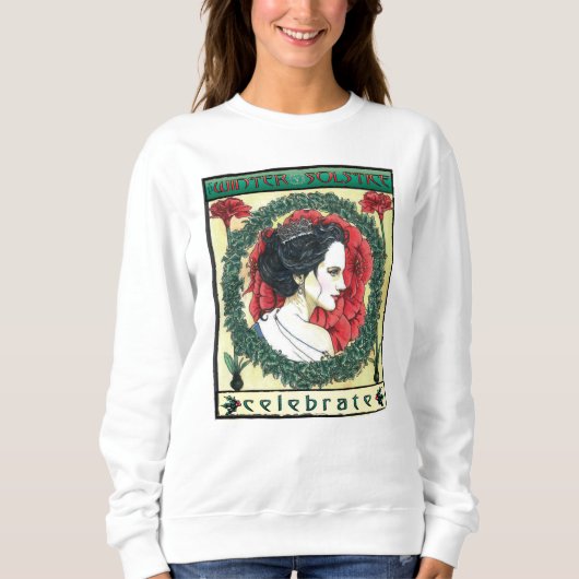 Wintersolstice kerstvrouwtjes sweatshirt (Voorkant)
