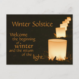 Wintersolstice - langste dag terugkeer naar licht feestdagenkaart