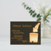 Wintersolstice - langste dag terugkeer naar licht feestdagenkaart (Staand voorkant)