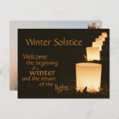 Wintersolstice - langste dag terugkeer naar licht feestdagenkaart (Voorkant / Achterkant)