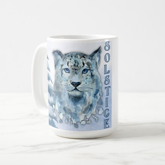 wintersolstice-sneeuwluipaard koffiemok (Voorkant links)
