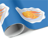 Wintersolstice Wrapping Paper, blauw Cadeaupapier (Rol Hoek)