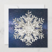 Wintersolstitie Sneeuwvlok Kristal Geometrisch Feestdagenkaart (Achterkant)