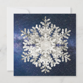 Wintersolstitium Sneeuwvlok Kristal Geometrisch Feestdagenkaart