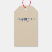 Wintersolstitium Yule Kaarsen Sneeuw Cadeaulabel (Achterkant)