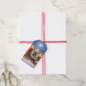 Wintersolstitium Yule Kaarsen Sneeuw Cadeaulabel (Met Touw)