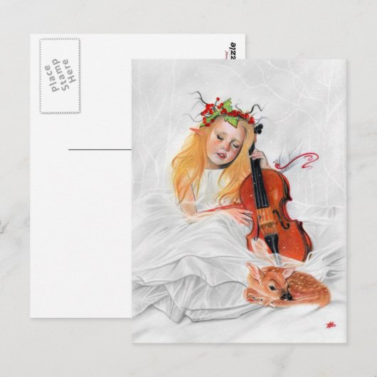 Wintersong Elven prinses Briefkaart (Voorkant / Achterkant)