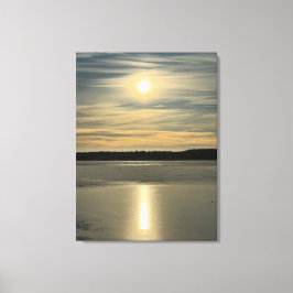 Wintersonlicht in Estland Canvas Afdruk