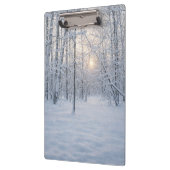 Wintersonlicht in stil berkenbos klembord (Links)