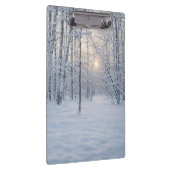 Wintersonlicht in stil berkenbos klembord (Rechts)
