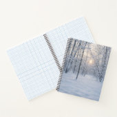 Wintersonlicht in stil berkenbos notitieboek (Binnen)