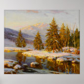 Wintersonsondergang  poster (Voorkant)