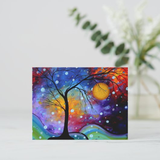 Wintersparkle-cirkel van het MADART-schilderen van Briefkaart (Staand voorkant)