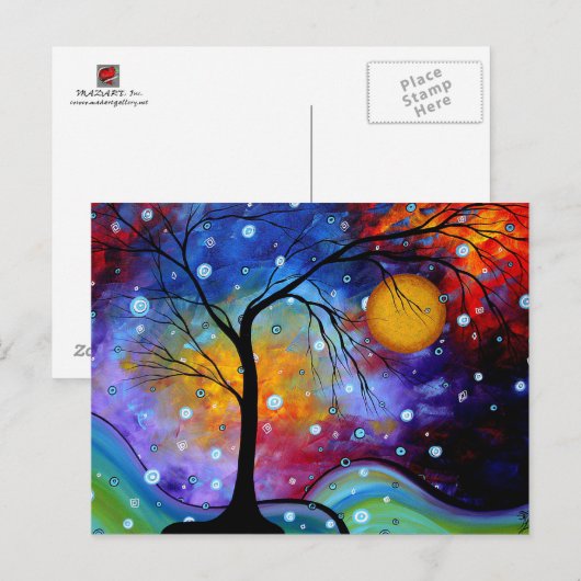 Wintersparkle-cirkel van het MADART-schilderen van Briefkaart (Voorkant / Achterkant)