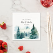 Wintersparren Kerstboom landschap bruiloft Servet (Insitu)