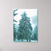 wintersparren met sneeuw canvas afdruk (Voorkant)