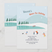 Winterspeel Uitnodiging (Voorkant / Achterkant)