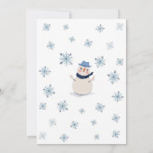 Winterspeelman Babyshower Uitnodiging (Achterkant)