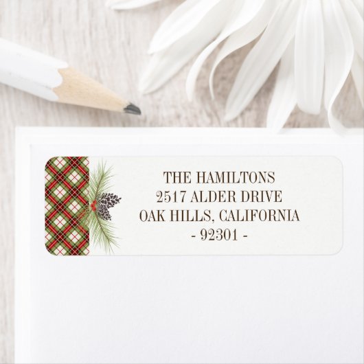 Winterspeldenlabel op persoonlijk adres etiket (Insitu)