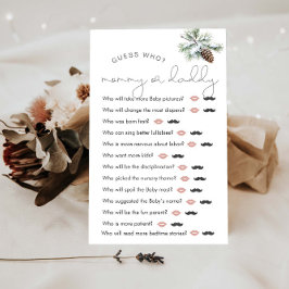 Winterspelen Baby shower "Raad wie?"