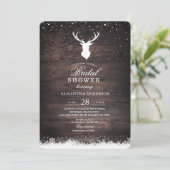  Winterspelen Eenvoudige deer & Snowflaks Uitnodig Kaart (Staand voorkant)