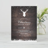 Winterspelen Eenvoudige deer & Snowflaks Uitnodig Kaart (Staand voorkant)