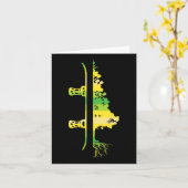 Winterspelen Funny Mountain Snowboarding Pine Tree Kaart (Gele Bloem)