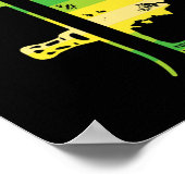 Winterspelen Funny Mountain Snowboarding Pine Tree Poster (Hoek)