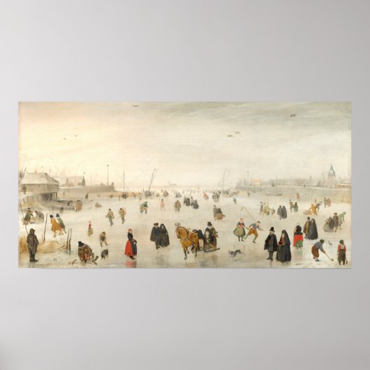 Winterspelen - Hendrick Avercamp Fine Art Poster (Voorkant)