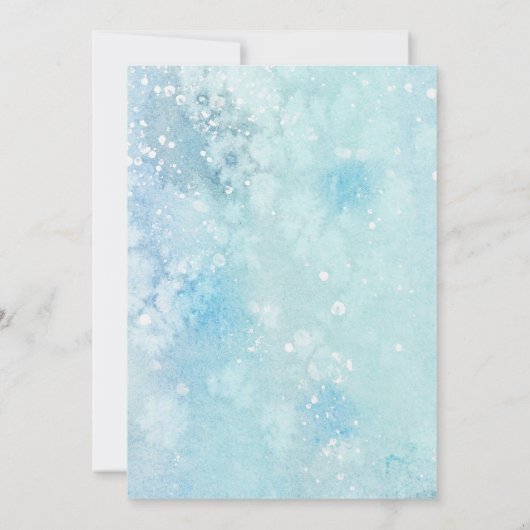 Winterspelen in de sneeuwuitnodiging voor het bos kaart (Achterkant)