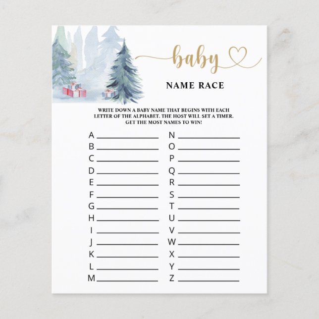 Winterspelen met de naam baby (Voorkant)