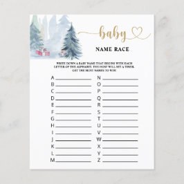 Winterspelen met de naam baby