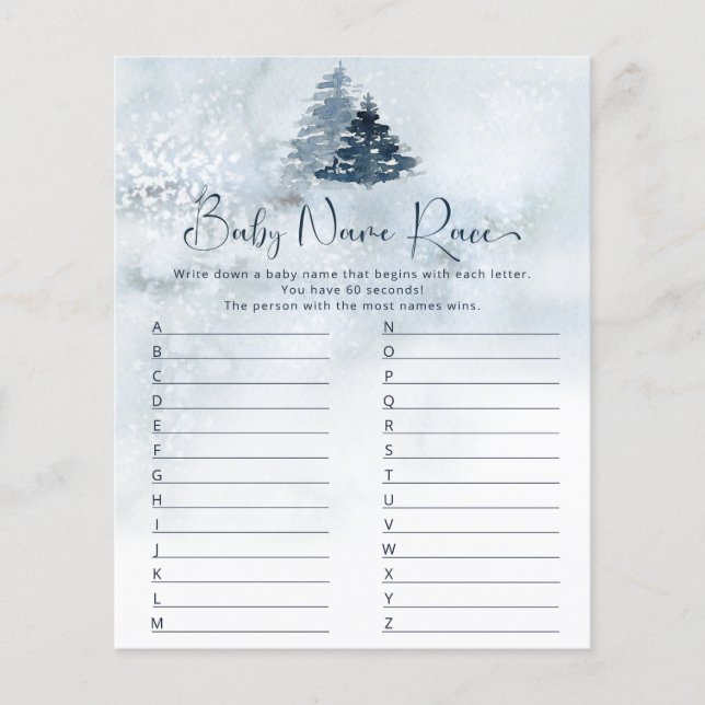 Winterspelen met de naam baby (Voorkant)