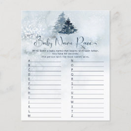 Winterspelen met de naam baby