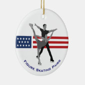 Winterspelen Patriottische tekenparen Keramisch Ornament (Rechts)