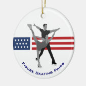 Winterspelen Patriottische tekenparen Keramisch Ornament (Links)