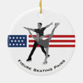 Winterspelen Patriottische tekenparen Keramisch Ornament (Achterkant)